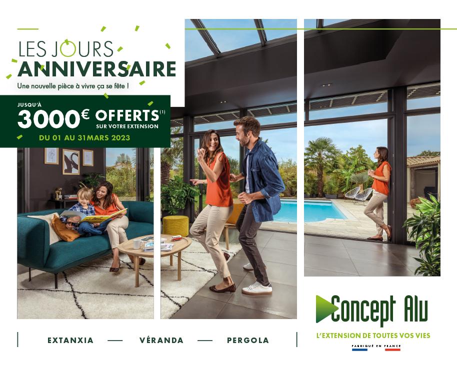 JOURS ANNIVERSAIRE CONCEPT ALU VERANDAS ET HABITAT